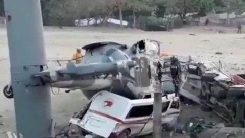 Suman 13 muertos por desplome de helicóptero de Navarrate y Murat