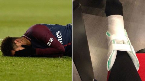 Tras lesión, Neymar mostró el estado de su tobillo