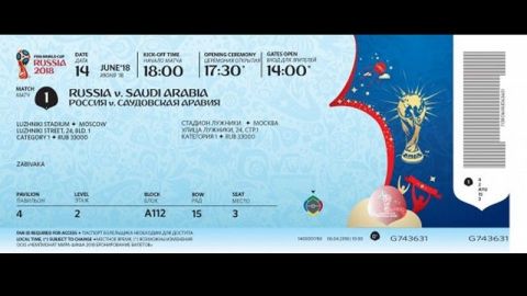Presentó FIFA el diseño de los boletos para Rusia 2018