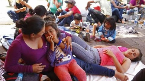 Caravana migrante deja Puebla; va a la Basílica de Guadalupe