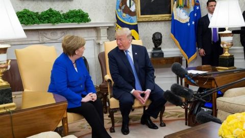 Trump dice que su relación con Merkel ha sido "excelente" desde el principio