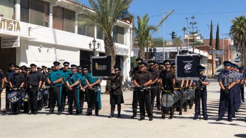 Se celebró en Tecate el VIII concurso estatal de bandas de guerra