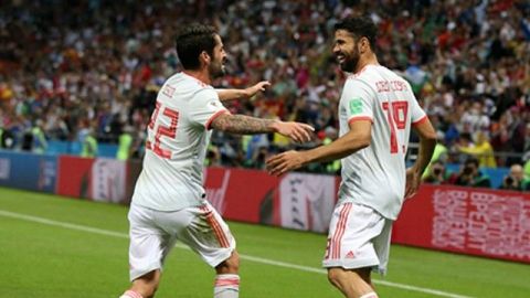 Diego Costa reconoció un 'poco de suerte' en el gol de España