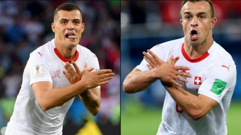 Xhaka y Shaqiri dan victoria a Suiza; hacen gesto albano que podría crear tensio