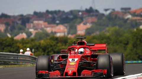 Vettel les ganó el viernes a los Red Bull en Hungría