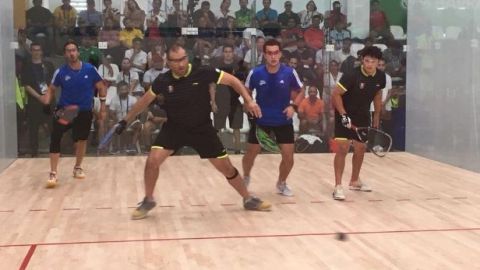 Felices raquetbolistas mexicanos, tras arrasar en torneo de JCC 2018