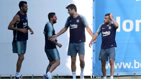 Messi, Alba, Busquets y Piqué regresan a entrenar con el Barcelona