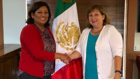 Nereida Fuentes se reúne con cónsul de Estados Unidos en Tijuana