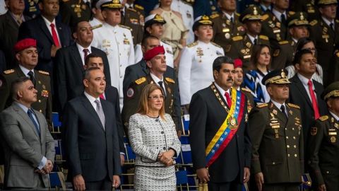 Estruendo causa pánico durante mensaje de Nicolás Maduro en Caracas