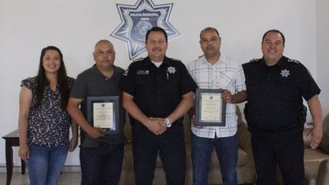 Reciben reconocimiento Policías Municipales que obtuvieron jubilación