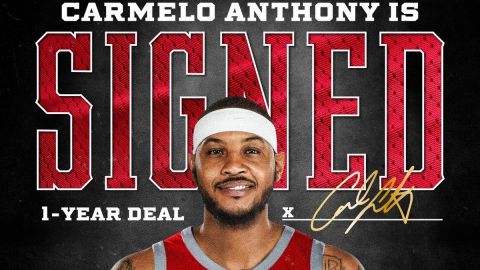 Carmelo Anthony ya firmó con Rockets