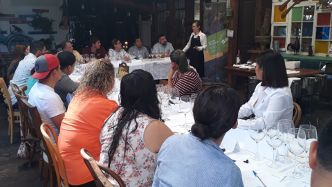 Imparte Gobierno del Estado curso sobre degustación de vinos de mesa en Tecate