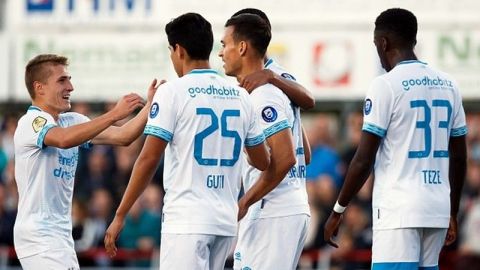 Guti cumplió como titular y PSV goleó en la Copa de Holanda
