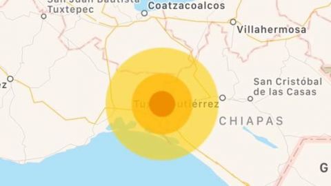 Reportan sismo de magnitud 5.7 en Chiapas