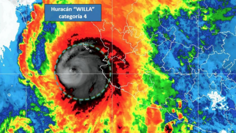 Huracán "Willa" se degrada a categoría 4