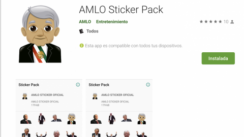 Pasos para instalar "AMLO sticker pack" para WhatsApp