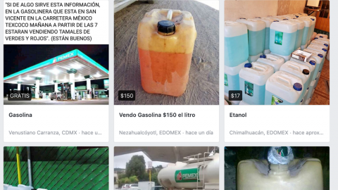 Gasolina a la venta en Facebook ante la crisis de desabastecimiento en México