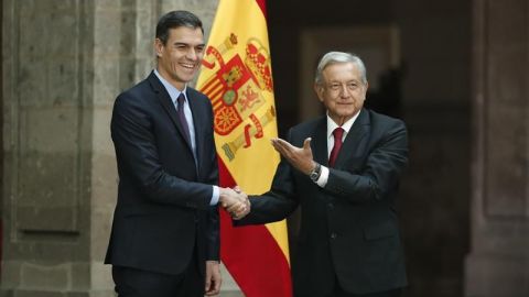 Recibe AMLO al Presidente del Gobierno de España