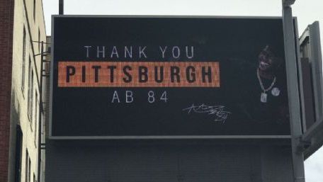 Antonio Brown se despide de Pittsburgh con anuncios en la ciudad