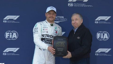 Bottas gana la pole para el GP1000 de la Fórmula 1