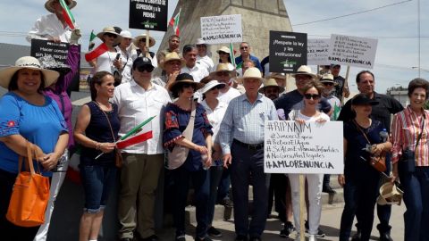 Baja respuesta a manifestación contra López Obrador