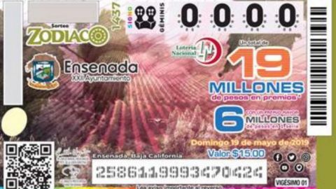 Dedicarán a Ensenada billete de la Lotería Nacional