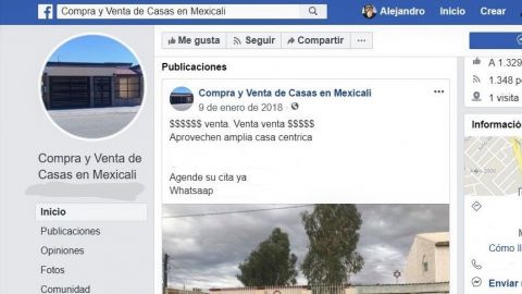 Piden precaución en uso de facebook para compra de casas