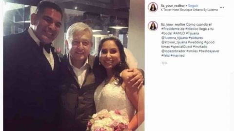 AMLO "se cuela" a una boda en Tijuana y se toma fotos