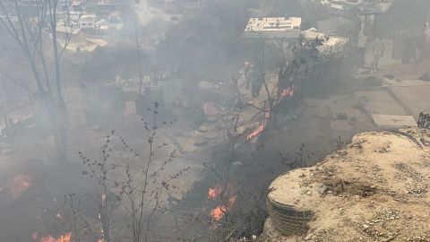 Incendio deja persona calcinada en Tijuana