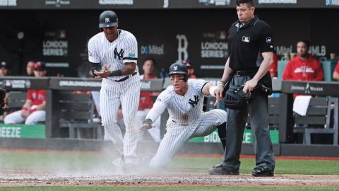 Yankees estalla en la 7ma y barre a Boston en Londres