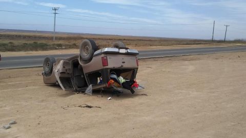 Otro accidente en carretera Transpeninsular con 2 menores con lesionados