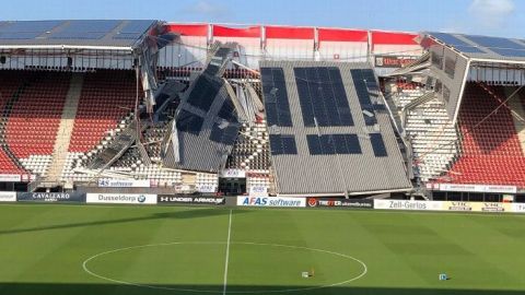 Techo de estadio del AZ Alkmaar se viene abajo