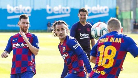 Messi vuelve al entrenamiento y apunta al Betis