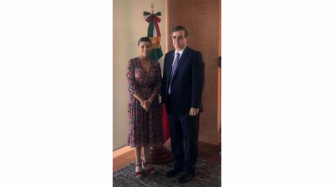 Reunión entre Aldesa electa de Mexicali y Canciller Ebrard