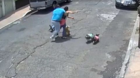 VIDEO: Sujeto ''taclea'' a mujer por presunta pelea entre perros