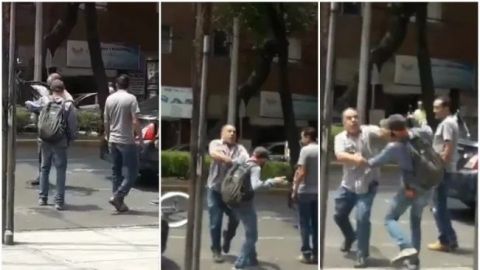 VIDEO: Por presunto choque, conductor golpea a ciclista en CDMX