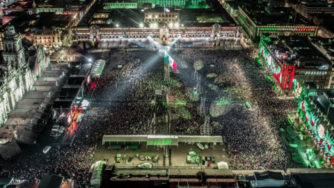 Reportan 130 mil asistentes en el Zócalo por el Grito