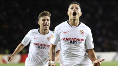 Con gol de ''Chicharito'', Sevilla debuta con triunfo en la Europa League