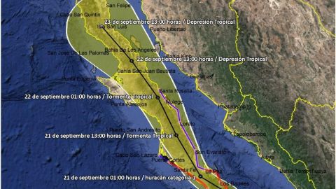 Huracán ''Lorena'' impactará Bahía de Los Ángeles como depresión tropical