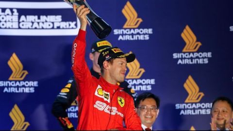 Vettel se impone en el Gran Premio de Singapur