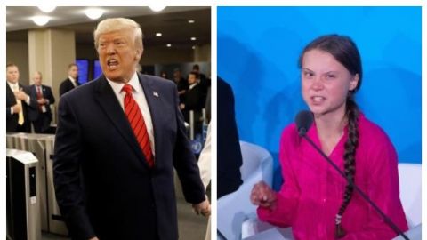 Trump desata polémica al burlarse de Greta Thunberg