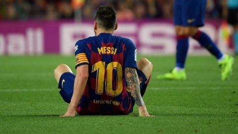 Messi sufre una elongación en el aductor izquierdo