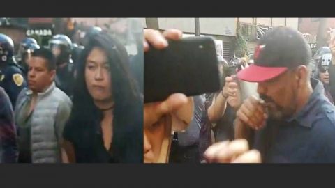 VIDEO: Intentan prender fuego en la cara a periodista durante marcha
