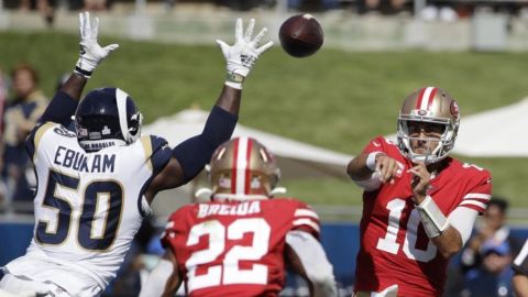 49ers permanecen invictos con triunfo 20-7 sobre Rams
