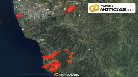 FOTOS: Vista de incedios en Baja California desde el espacio
