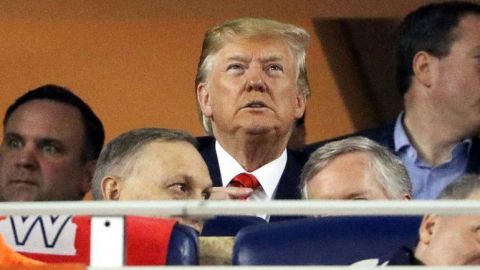 Trump asiste a la Serie Mundial