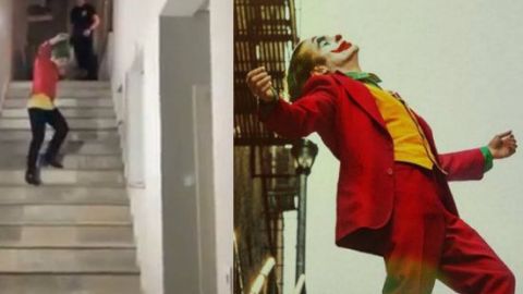Video: Intenta bailar en las escaleras como el Joker... Termina mal