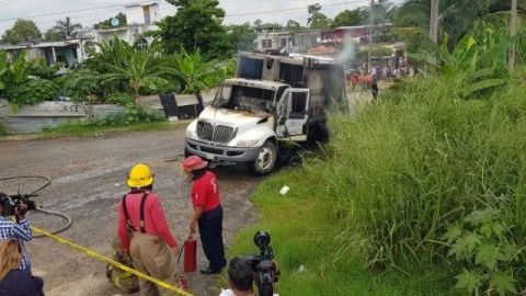 Incendio de camión de basura deja 3 muertos en Tabasco