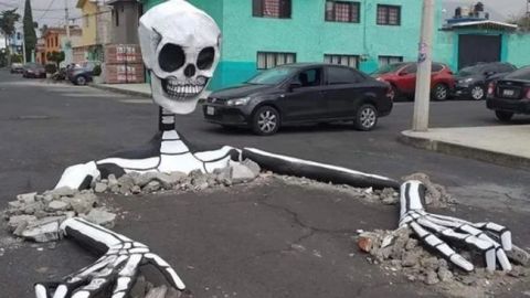 FOTOS: Calaveras ''rompen'' pavimento por Día de Muertos