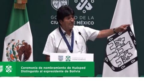 Nombran a Evo Morales Ciudadano Distinguido de la Ciudad de México
